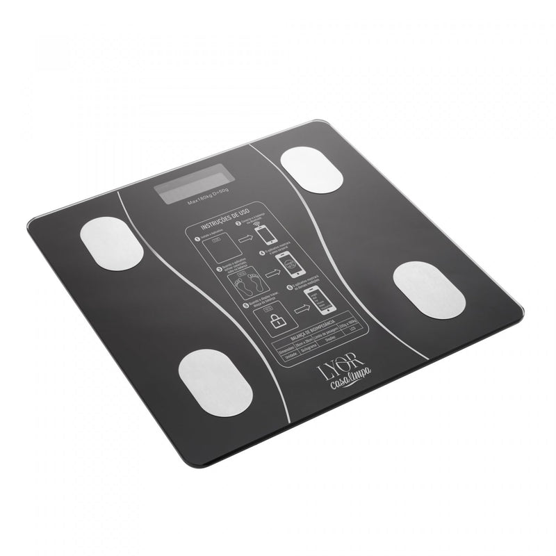 Balança para Bioimpedância de Vidro com Bluetooth