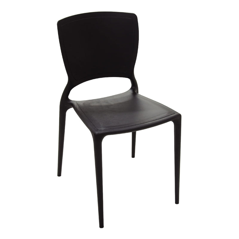 Cadeira Sofia Encosto Fechado Preta