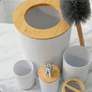 Conjunto para Banheiro Bambu Branco 6 Peças