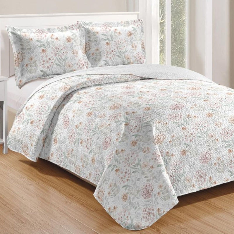 Kit Colcha Bouti Shabby Chic Jasmine King 3 Peças