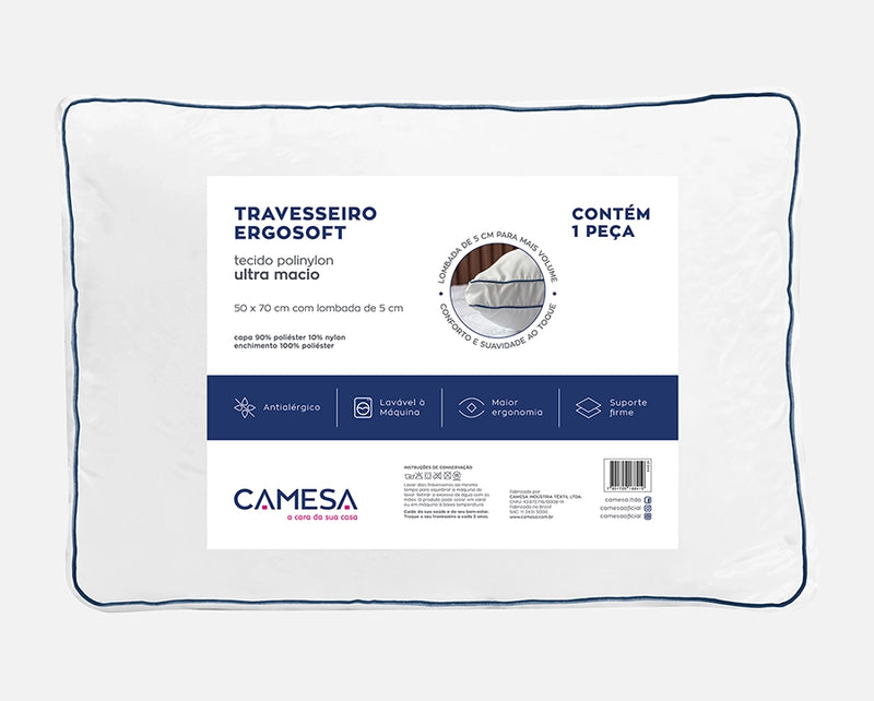 Travesseiro Ergosoft Ultra Macio