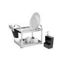 Escorredor de 12 Pratos Inox + Dispenser
