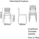 Cadeira Sofia Infantil Rosa