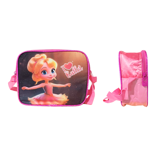 Kit Mochila de Rodinha + Lancheira + Estojo Infantil I Love Ballet