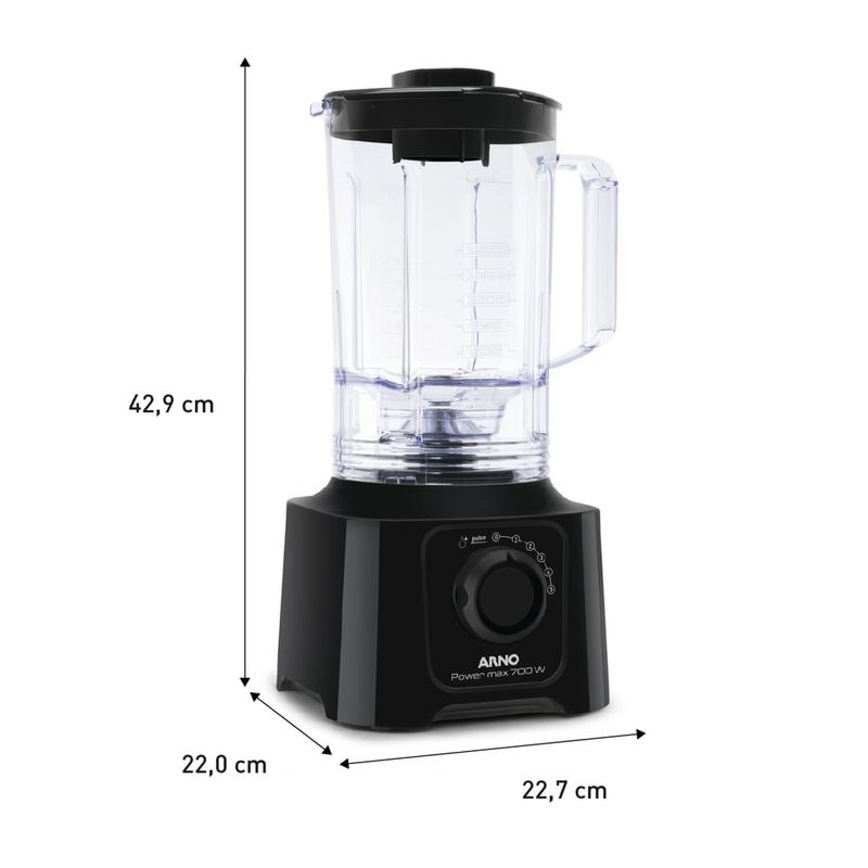 Liquidificador Power Max 700W 3,1L Preto