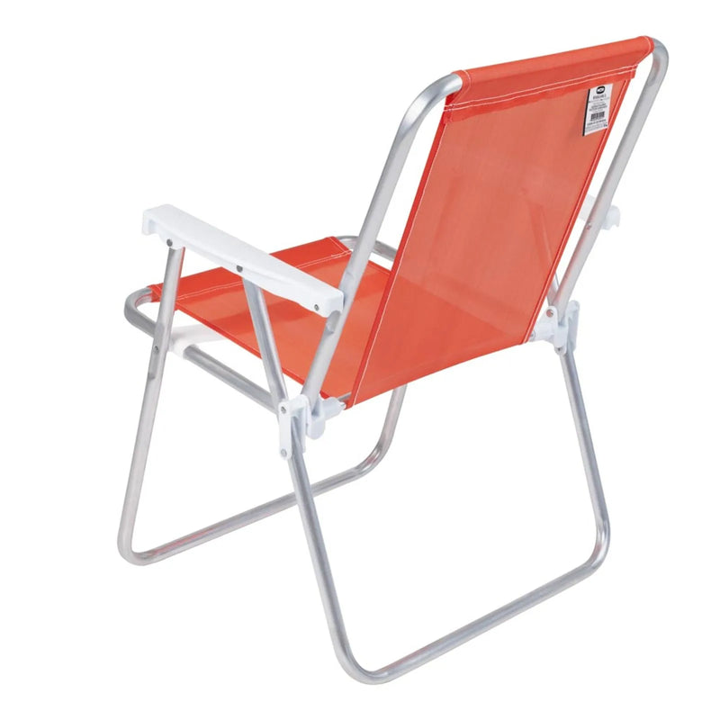 Cadeira de Praia Alta Laranja Neon