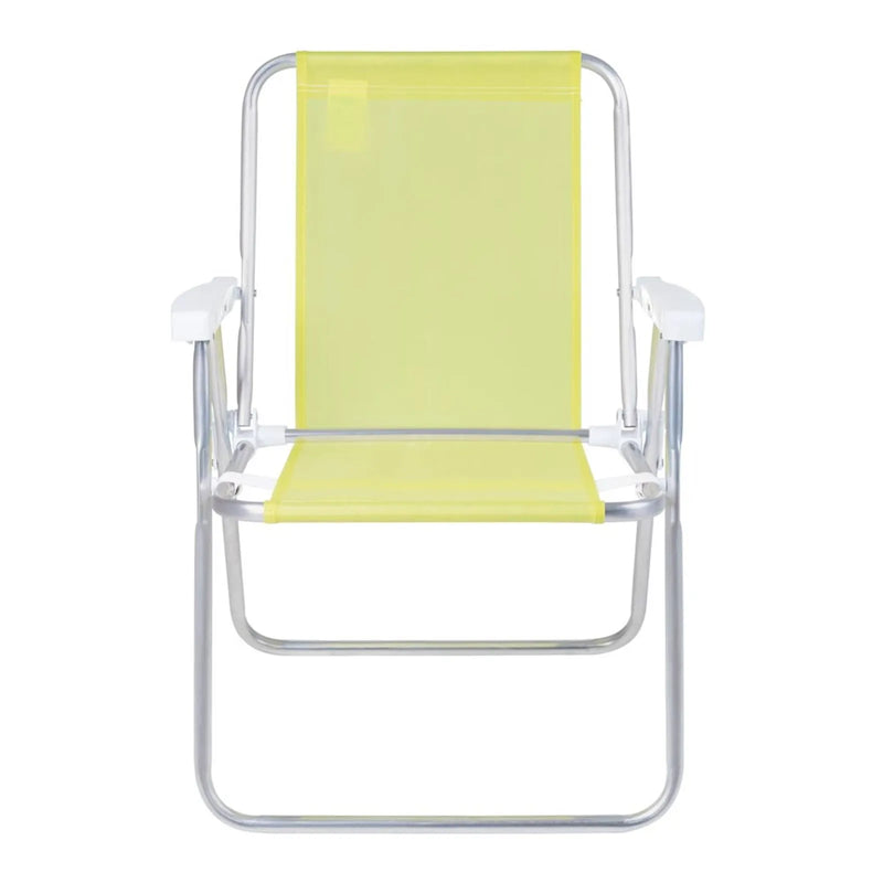 Cadeira de Praia Alta Amarelo Neon