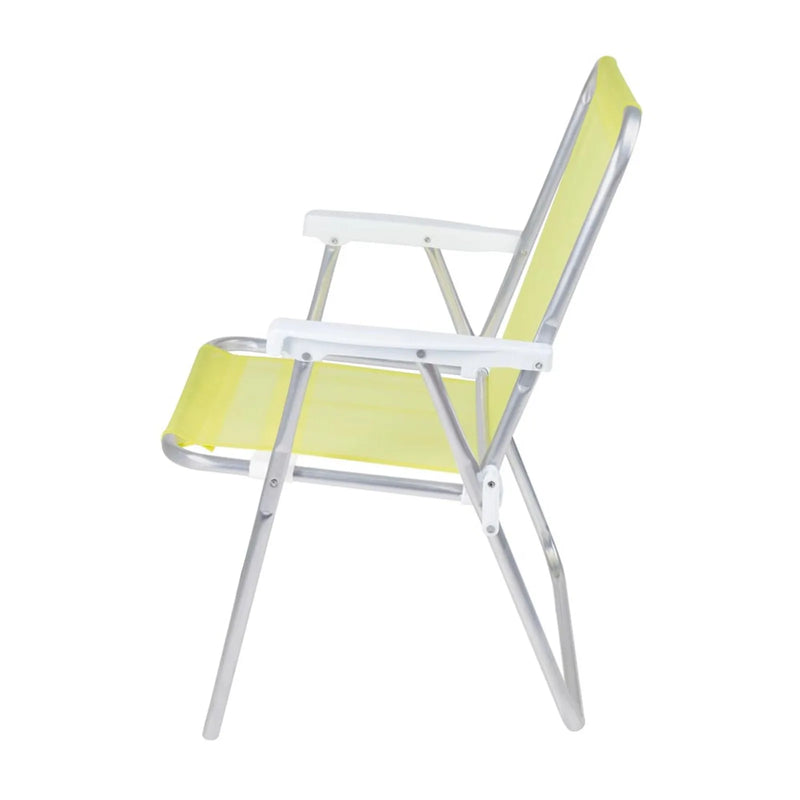 Cadeira de Praia Alta Amarelo Neon