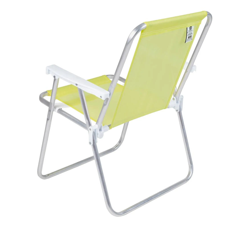 Cadeira de Praia Alta Amarelo Neon