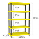 Estante Modular Plástico 5 Prateleira Amarela