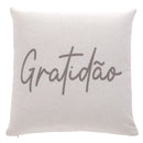 Almofada Caiobá Gratidão sem Zíper 45x45cm