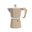 Cafeteira Italiana de Alumínio 6 Xícaras Bege Fosca 300ml