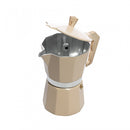 Cafeteira Italiana de Alumínio 6 Xícaras Bege Fosca 300ml