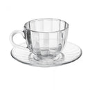 Conjunto 6 Xícaras de Café de Vidro com Pires Pétala 100mL