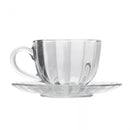 Conjunto 6 Xícaras de Café de Vidro com Pires Pétala 100mL