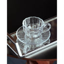 Conjunto 6 Xícaras de Café de Vidro com Pires Pétala 100mL