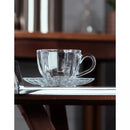 Conjunto 6 Xícaras de Café de Vidro com Pires Pétala 100mL