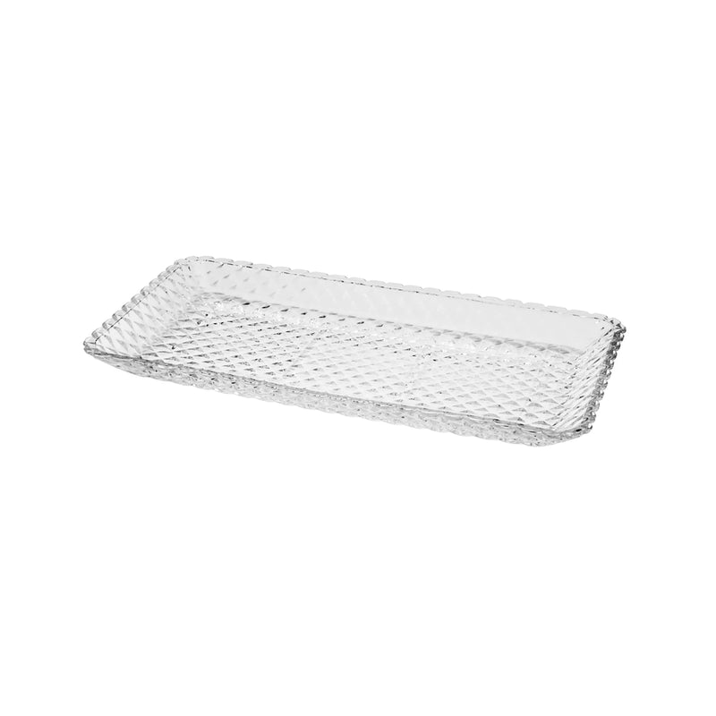 Travessa de Cristal Diamante 25x13x2cm