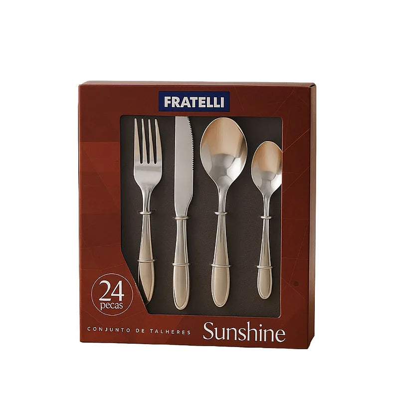 Conjunto de Talheres Sunshine 24 Peças