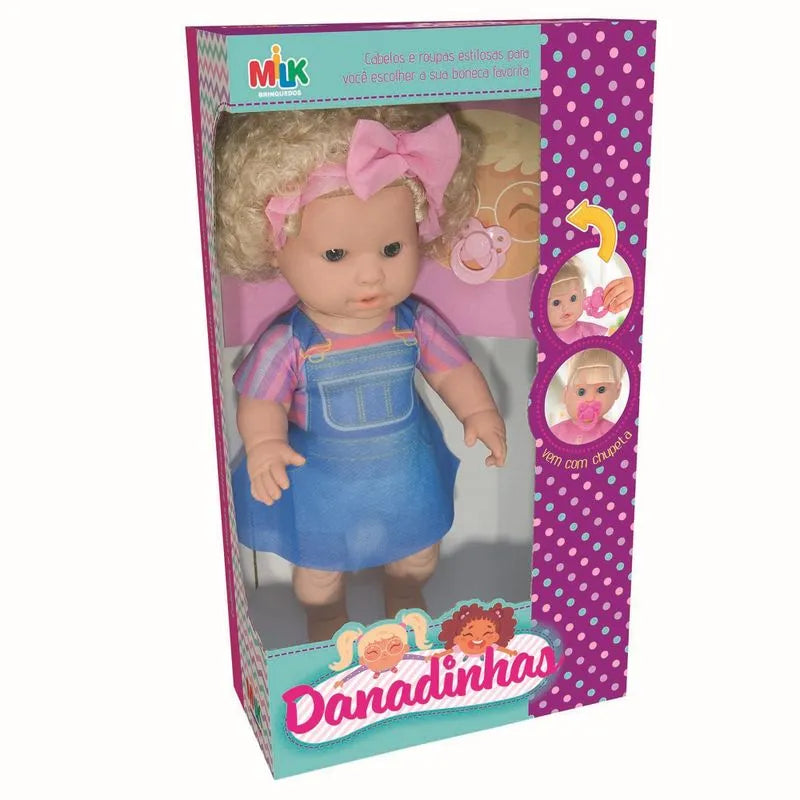 Boneca Coleção Danadinhas Cabelo Crespo Loira