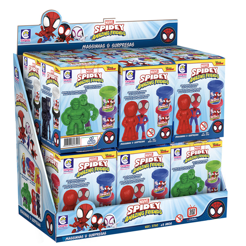 Massinha Surpresa Spidey Amigos Marvel Sortido
