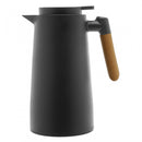 Garrafa Térmica Cabo Madeira e Termômetro Preta 1L