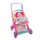 Carrinho de Boneca 3 em 1 Passeio Moisés Berço Rosa
