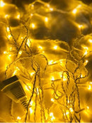 Cascata Natalina Led Amarelo 100 Lâmpadas 2,3m