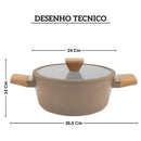 Caçarola Antiaderente Norma 24cm Fendi