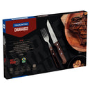 Jogo para Churrasco Polywood Castanho 12 Peças