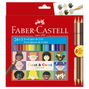 Ecolápis de Cor Caras & Cores 24 + 6 Tons de Pele