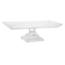 Travessa de Cristal com Pé Lys 34x17x11cm