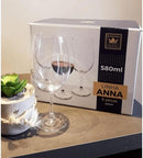 Jogo de 6 Taças Água Anna 580ml