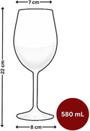 Jogo de 6 Taças Água Anna 580ml