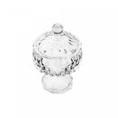 Potiche Decorativo de Cristal com Pé Louise 14x23cm