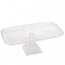 Prato para Bolo de Cristal Quadratta 36,5x17x14cm