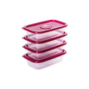 Conjunto 4 Potes Pop Retangular 520ml