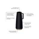 Bule Térmico Exata Preto 1L