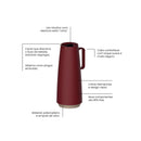 Bule Térmico Exata Vermelho 1L