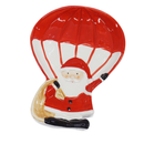 Prato Papai Noel de Paraquedas Cerâmica