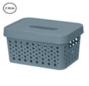 Cesto com Tampa Azul 2L