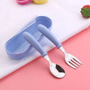Kit Talher Infantil Garfo e Faca Inox 2 Peças
