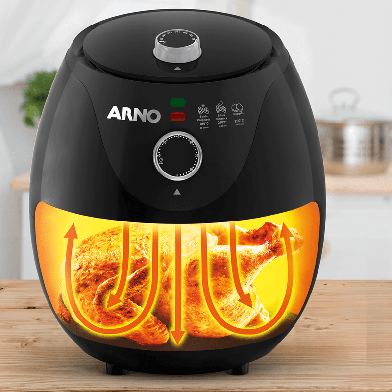 Fritadeira AirFryer EasyFry Preta 3,2L