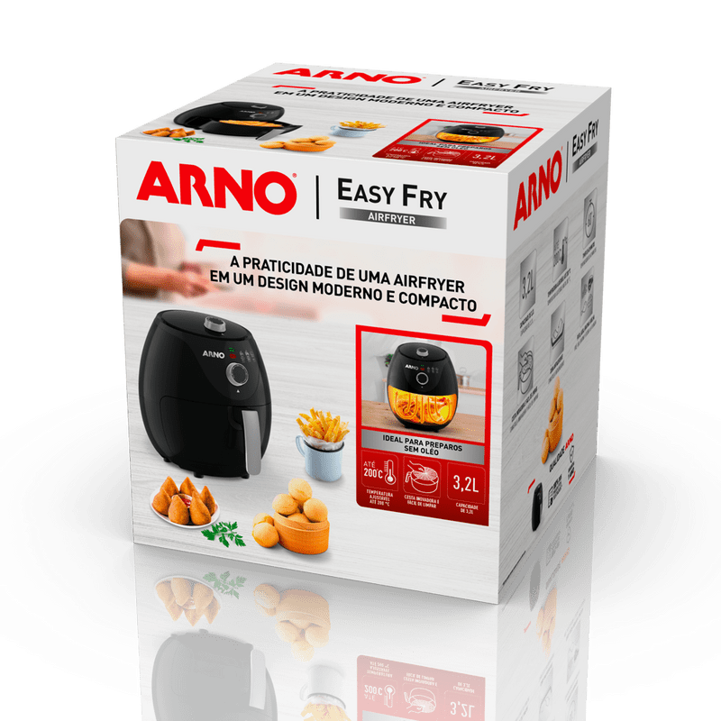 Fritadeira AirFryer EasyFry Preta 3,2L