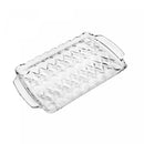 Bandeja de Cristal com Alça Angel 35x21x3cm