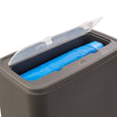 Lixeira Dupla Abertura Com Porta Saco Cinza 18L