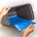 Lixeira Dupla Abertura Com Porta Saco Cinza 18L