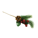 Ramo Artificial Frutas Vermelhas e Pinha 26cm