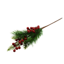 Ramo Artificial Frutas Vermelhas e Pinha 40cm