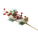 Ramo Artificial Frutas Vermelhas e Pinha 50cm